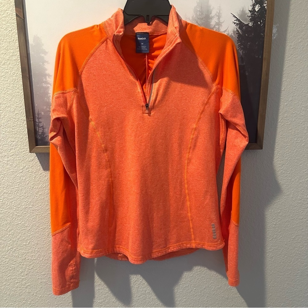 Reebok Orange Quarter Zip Pullover – Women’s Medium